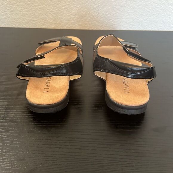 Women's Vianys Black Adjustable Sandals - Size 39 - US Size 8 - Picture 4 of 9